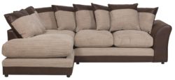 HOME - Harley Large - Fabric Left Hand Corner Sofa - Natural